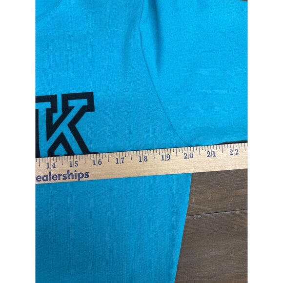 Victorias Secret PINK Blue Off-Shoulder Sweatshirt Size S - Picture 5 of 5